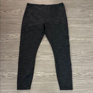 Mondetta Performance + Luxury Womens Size L Charcoal Gray Leggings Pockets